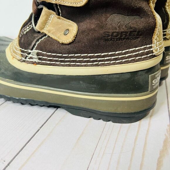 Sorel Joan of Arctic Brown Suede Fur Lined Winter Boots - Picture 3 of 8